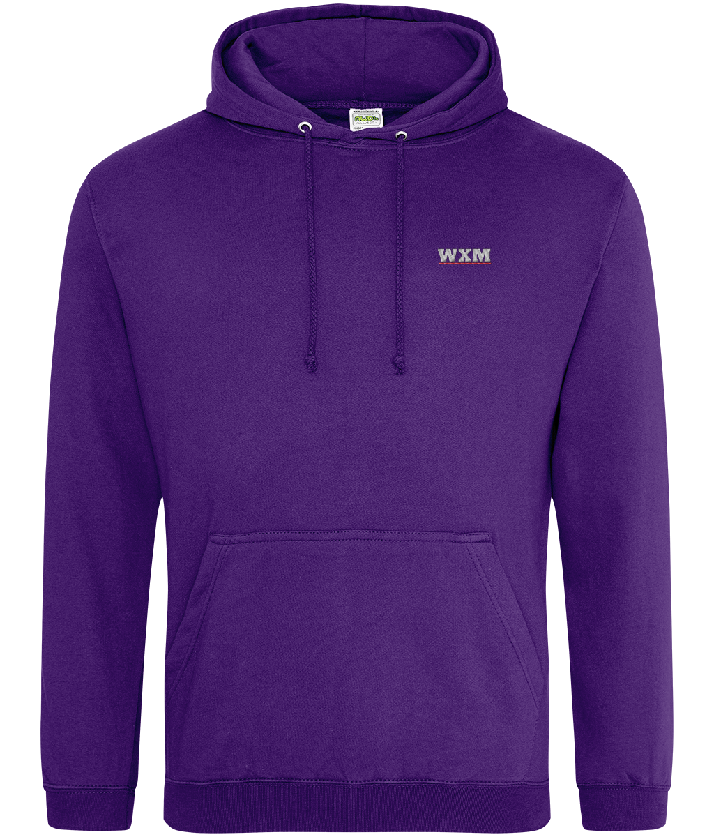 WXM embroidered Wrexham hoodie in Purple, Legends in Thread