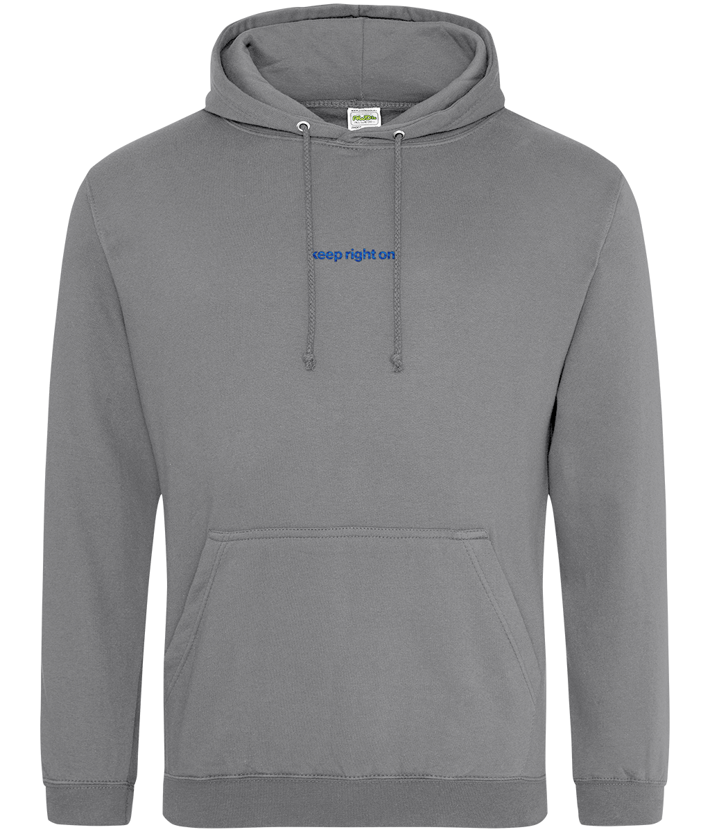 Keep Right On embroidered Birmingham City hoodie in Graphite Heather, Legends in Thread
