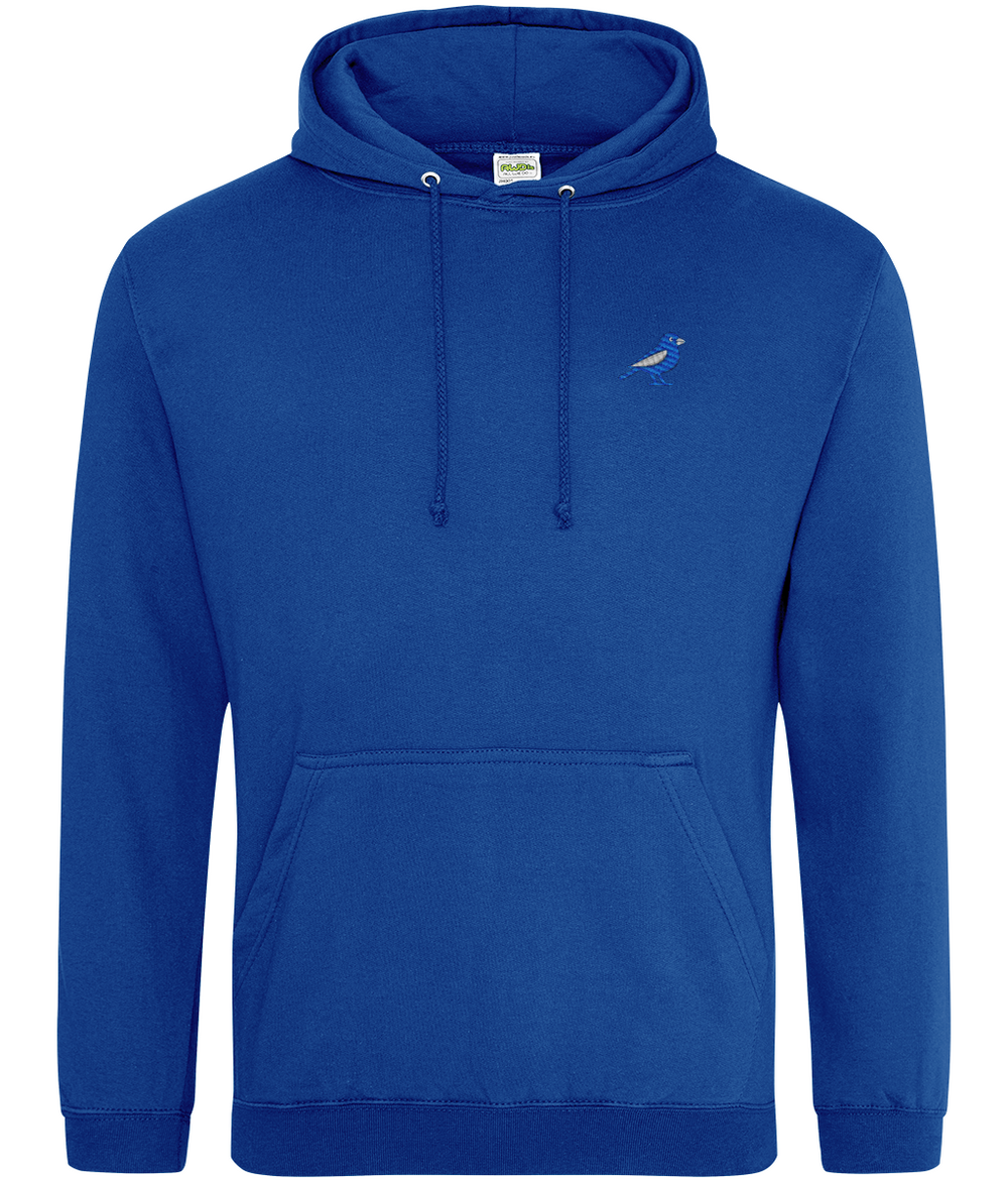 Cardiff Bluebird embroidered Cardiff City hoodie in Royal Blue, Legends in Thread