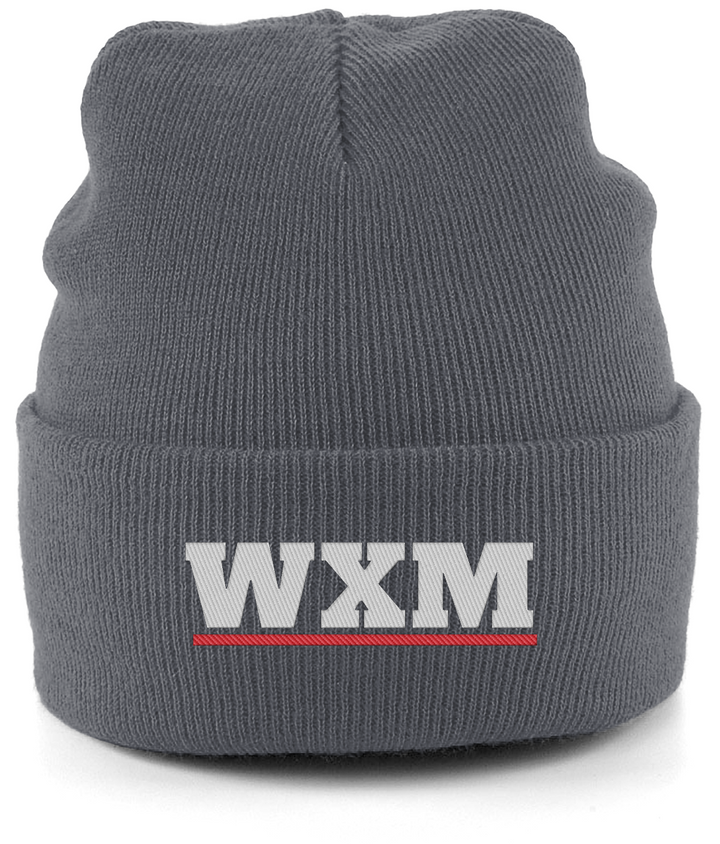 WXM embroidered Wrexham beanie in Granite, Legends in Thread