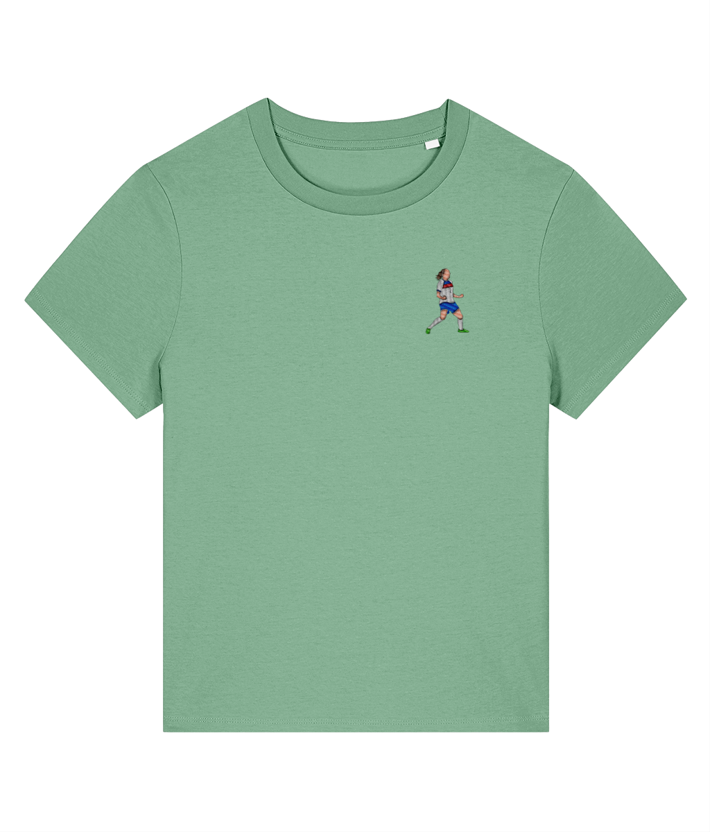 Ladies Lucy Bronze Celebration embroidered England Lionesses ladies fit t-shirt, Legends in Thread