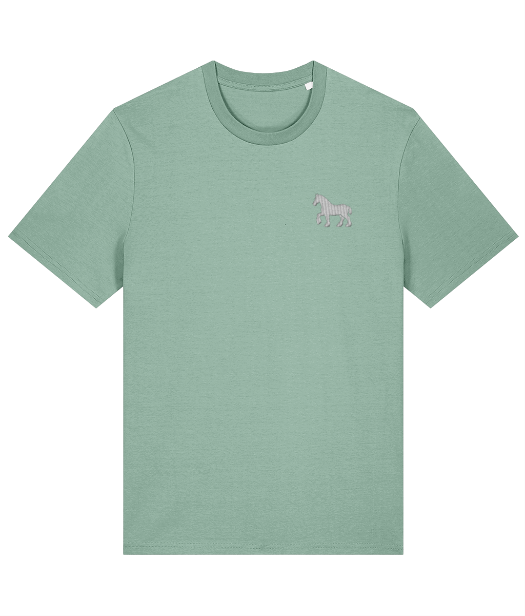 Ipswich Horse embroidered Ipswich Town cotton tee in Aloe, Legends in Thread
