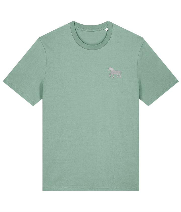 Ipswich Horse embroidered Ipswich Town cotton tee in Aloe, Legends in Thread