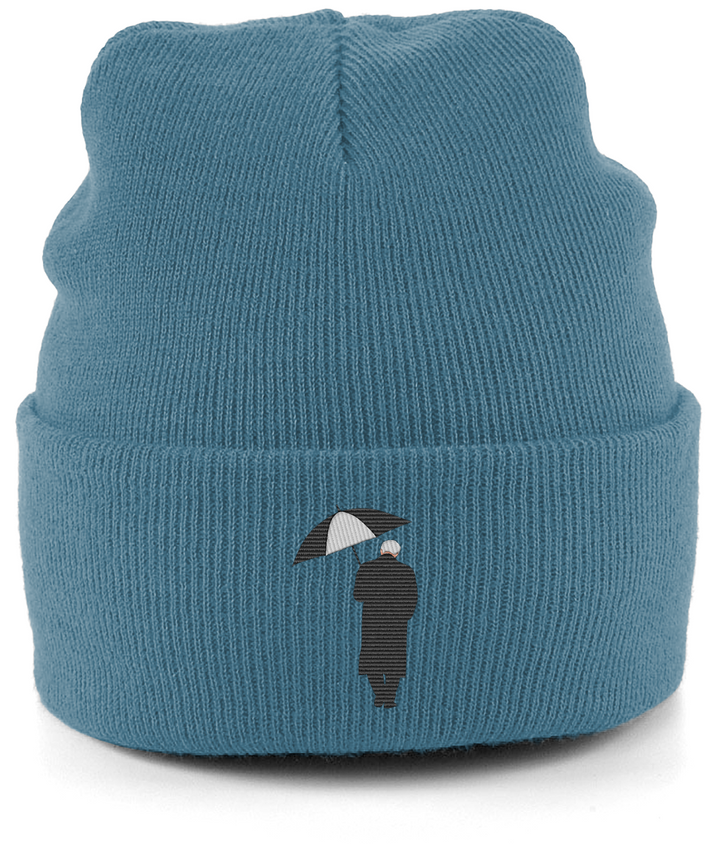 Bobby Robson Umbrella embroidered Newcastle United beanie in Airforce Blue, Legends in Thread