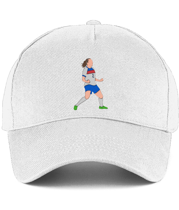 Lucy Bronze Celebration embroidered England Lionesses baseball cap in White, Legends in Thread