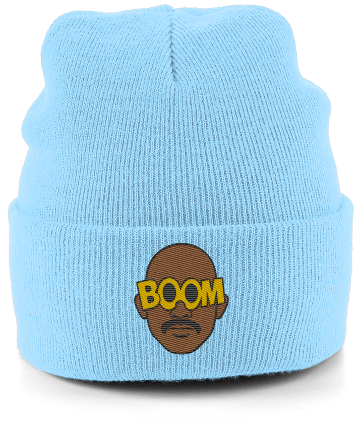 Mateta Boom Glasses embroidered Crystal Palace beanie in Sky, Legends in Thread