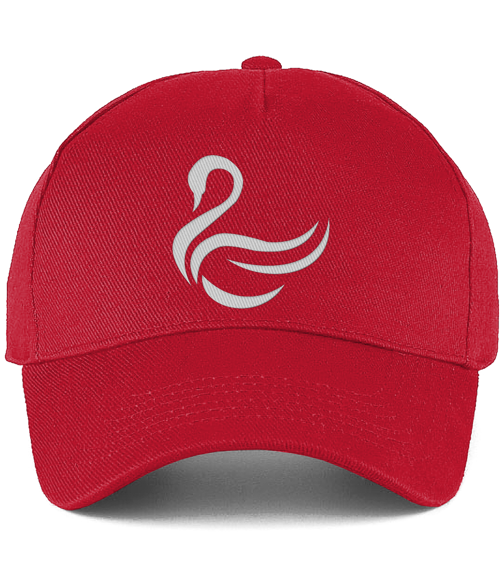 Swansea Swan embroidered Swansea City baseball cap in Classic Red, Legends in Thread