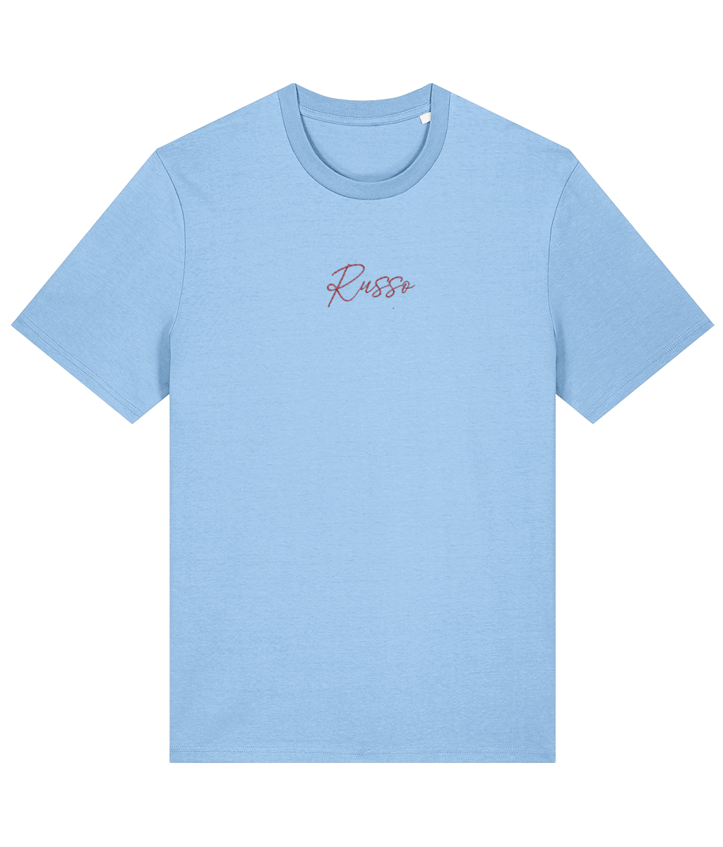 Russo Embroidery embroidered Arsenal cotton tee in Blue Soul, Legends in Thread