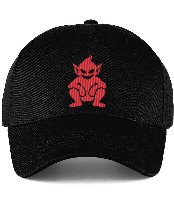 Lincoln Imp embroidered Lincoln City baseball cap in Black, Legends in Thread