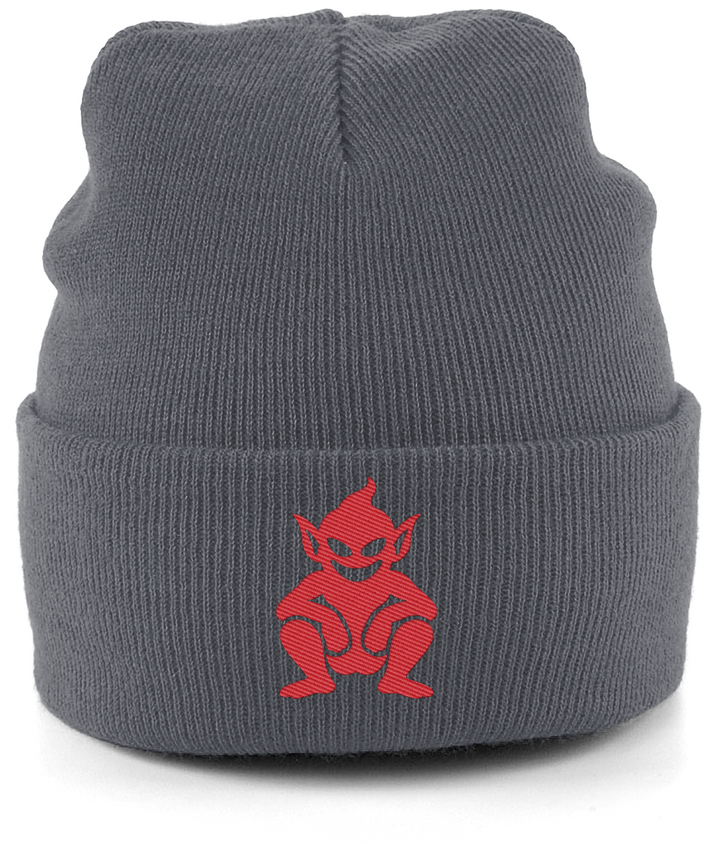Lincoln Imp embroidered Lincoln City beanie in Granite, Legends in Thread