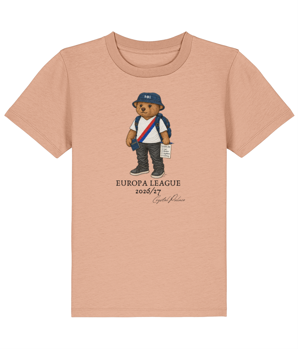 Selby Europa League printed Crystal Palace kids tee in Fraiche Peche, Legends in Thread