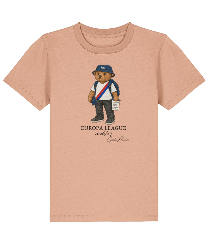 Selby Europa League printed Crystal Palace kids tee in Fraiche Peche, Legends in Thread