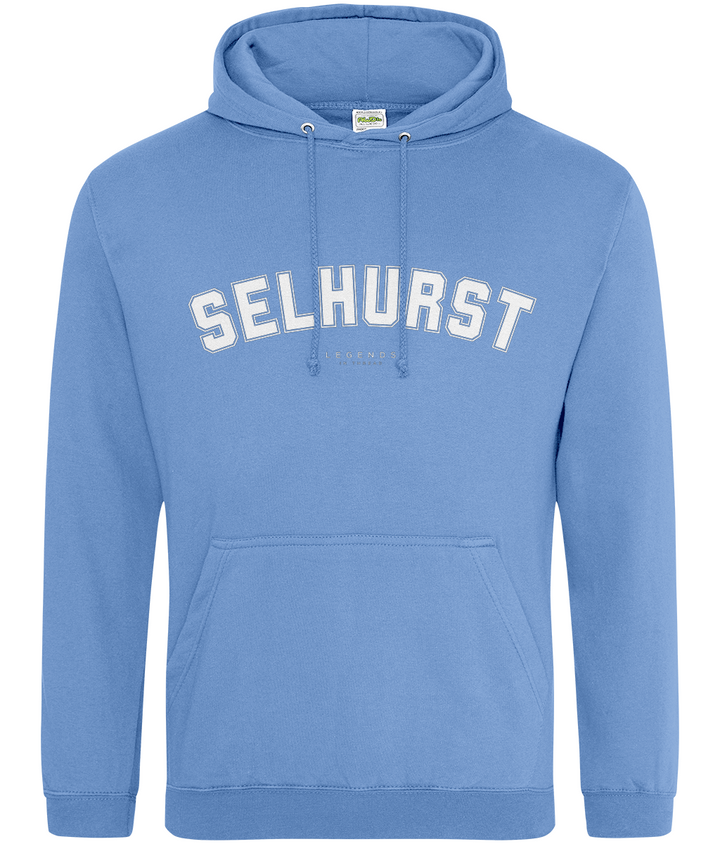 Selhurst Hoodie printed Crystal Palace hoodie in Cornflower Blue, Legends in Thread