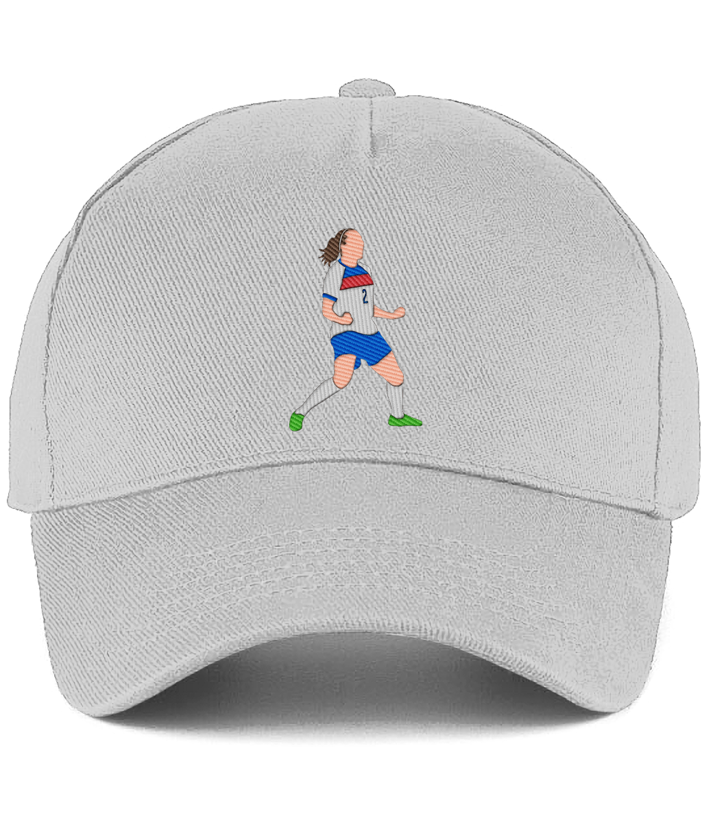 Lucy Bronze Celebration embroidered England Lionesses baseball cap in Light Grey, Legends in Thread