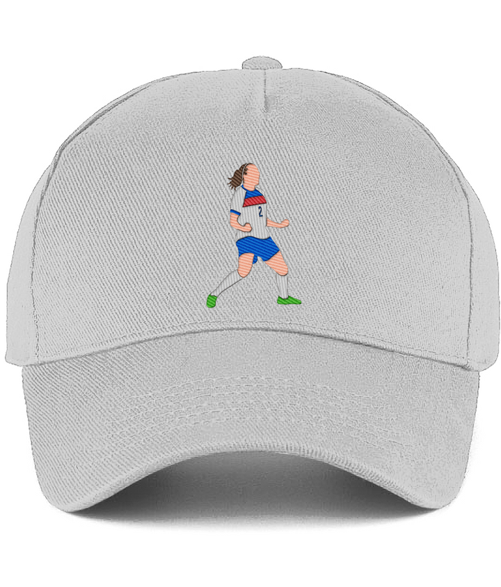 Lucy Bronze Celebration embroidered England Lionesses baseball cap in Light Grey, Legends in Thread