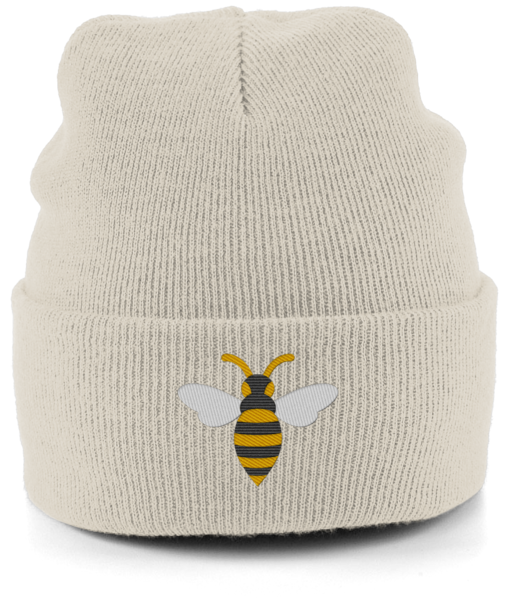Watford Hornet embroidered Watford beanie in Almond, Legends in Thread