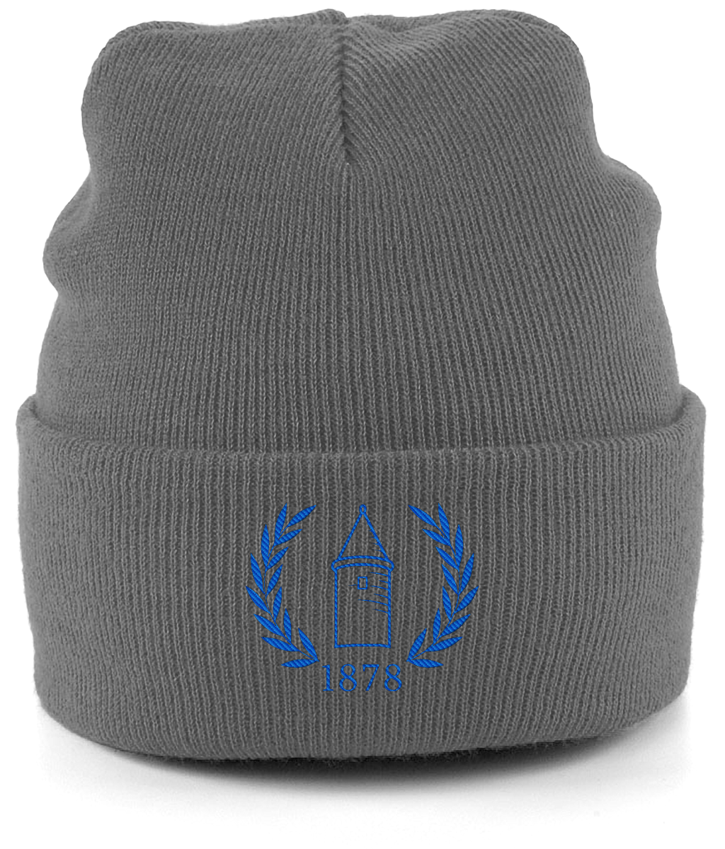 EFC 1878 embroidered Everton beanie in Graphite Grey, Legends in Thread