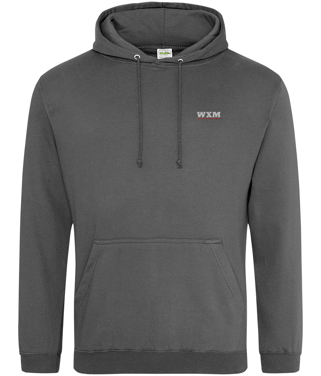 WXM embroidered Wrexham hoodie in Charcoal, Legends in Thread