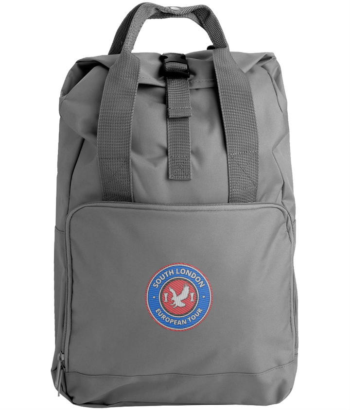 South London European Tour Backpack embroidered Crystal Palace backpack in Graphite Grey, Legends in Thread