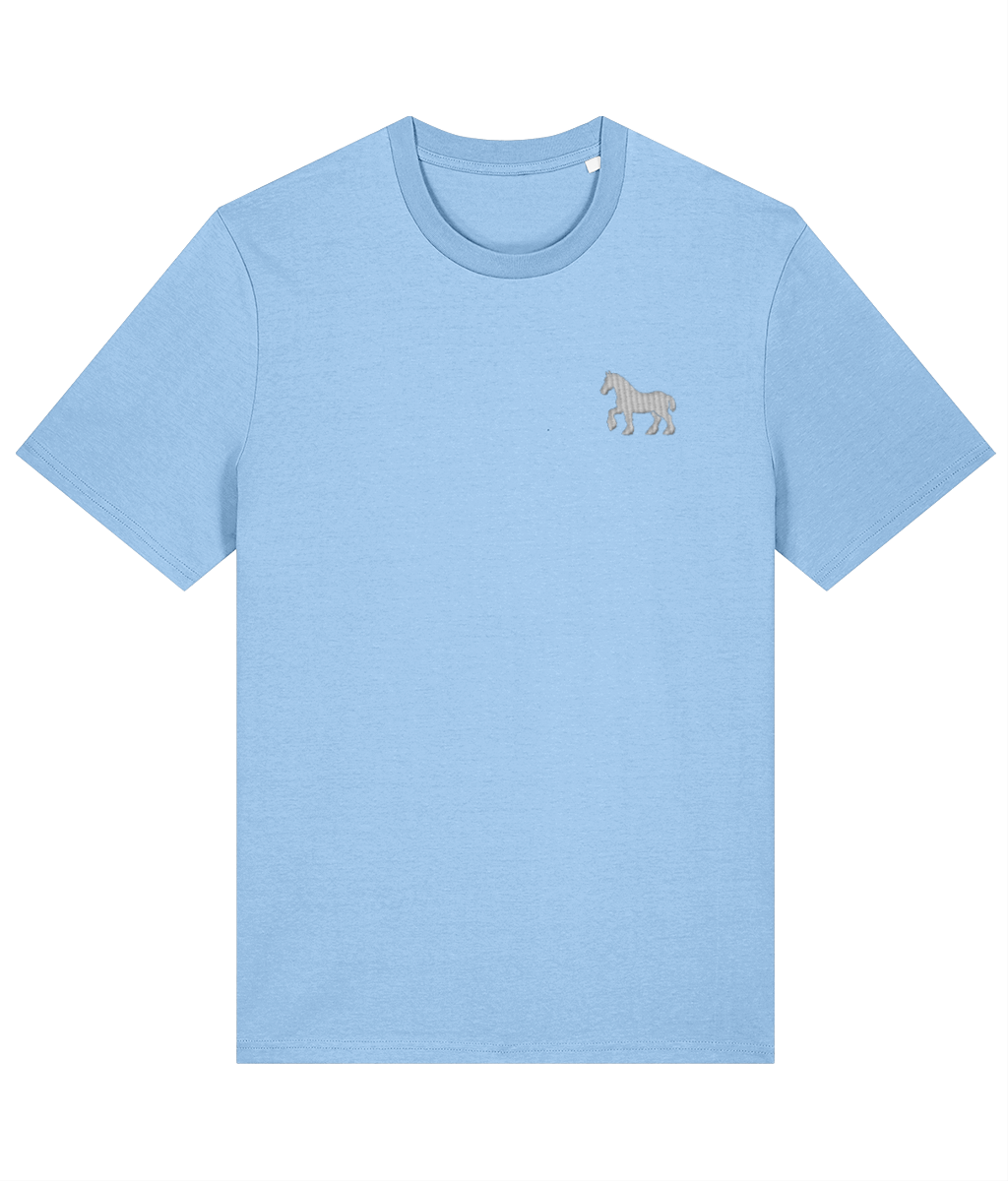Ipswich Horse embroidered Ipswich Town cotton tee in Blue Soul, Legends in Thread