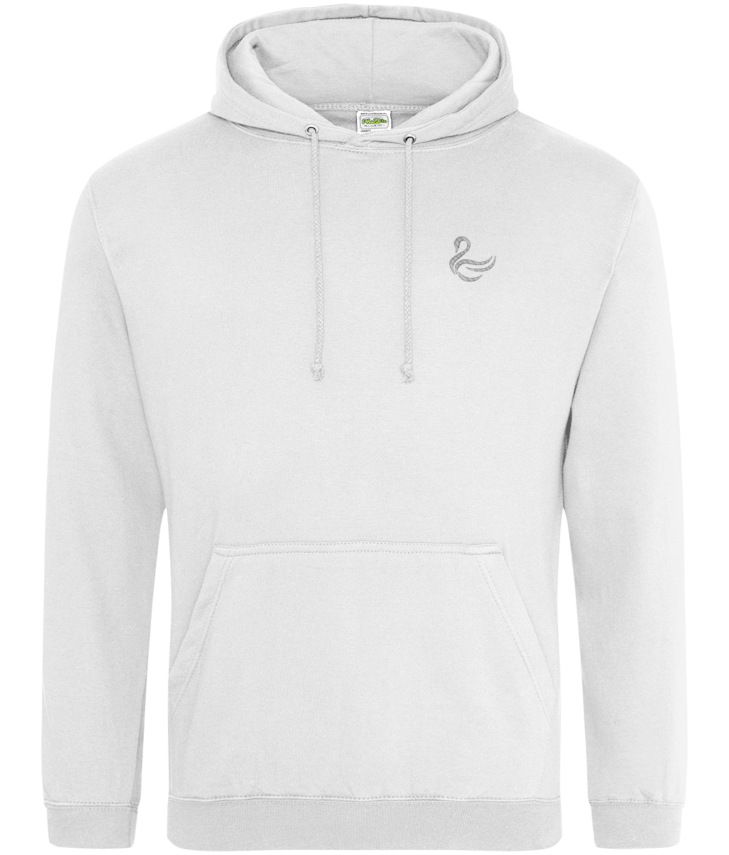 Swansea Swan embroidered Swansea City hoodie in Arctic White, Legends in Thread