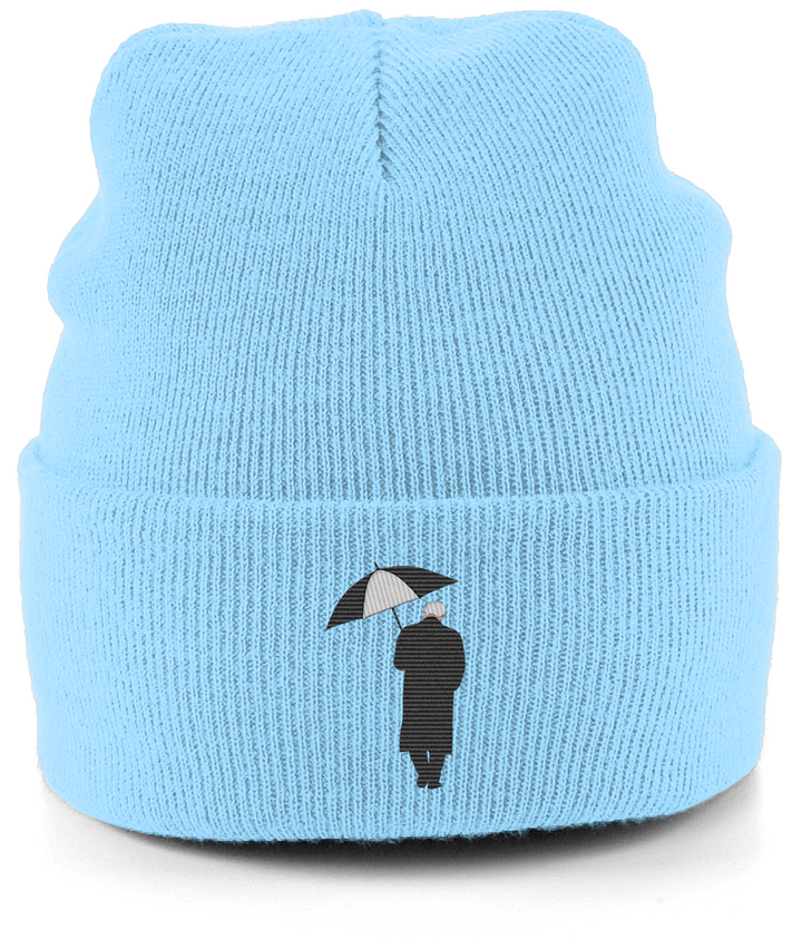 Bobby Robson Umbrella embroidered Newcastle United beanie in Sky, Legends in Thread