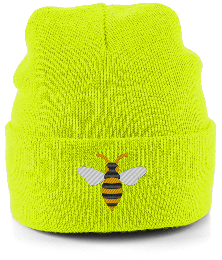 Watford Hornet embroidered Watford beanie in Fluorescent Yellow, Legends in Thread