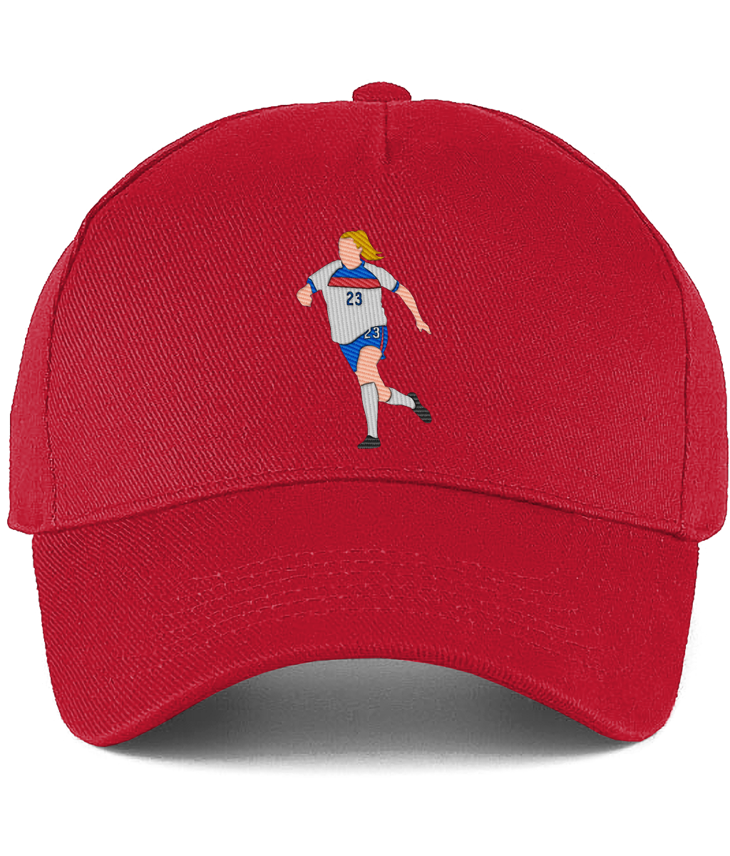 Alessia Russo embroidered England baseball cap in Classic Red, Legends in Thread
