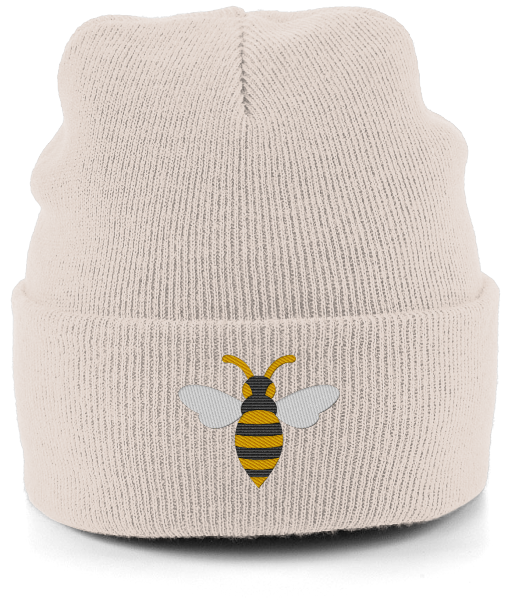 Watford Hornet embroidered Watford beanie in Sand, Legends in Thread