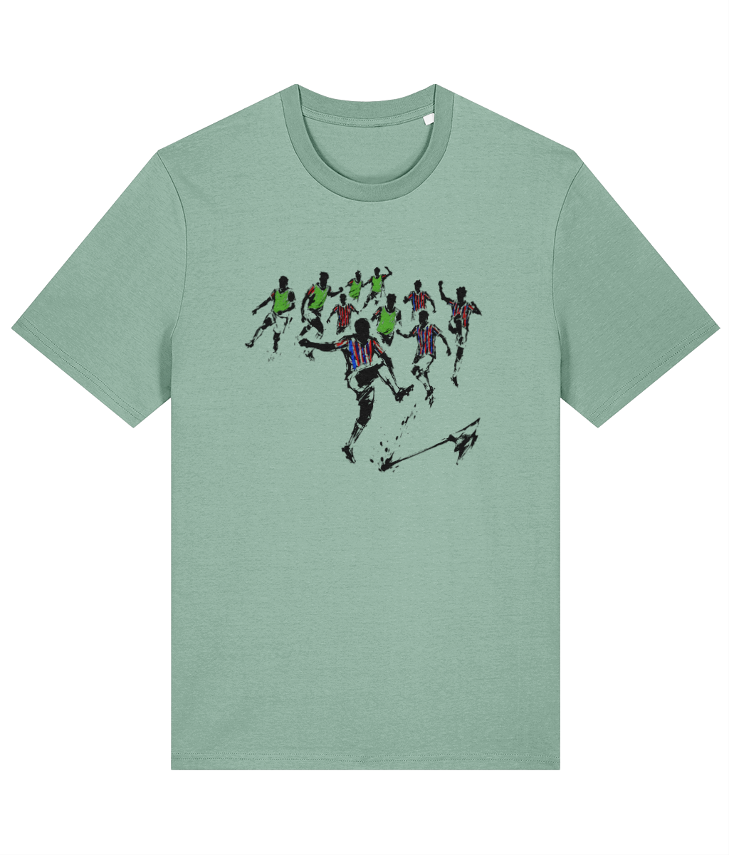 Conference League Boom (no text) printed Crystal Palace cotton tee in Aloe, Legends in Thread