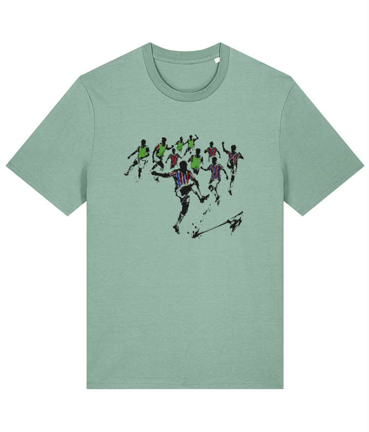 Conference League Boom (no text) printed Crystal Palace cotton tee in Aloe, Legends in Thread