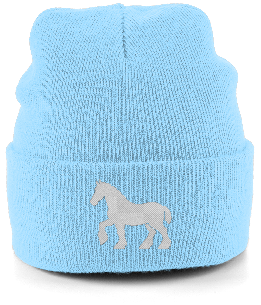 Ipswich Horse embroidered Ipswich Town beanie in Sky, Legends in Thread