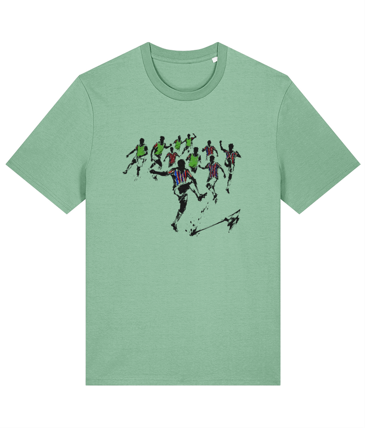 Conference League Boom (no text) printed Crystal Palace cotton tee in Misty Jade, Legends in Thread
