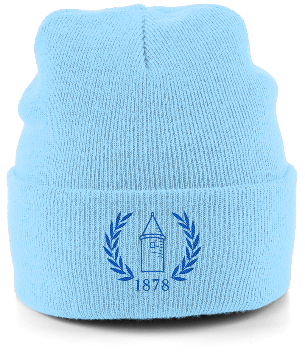 EFC 1878 embroidered Everton beanie in Sky, Legends in Thread