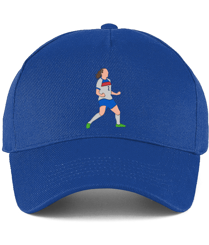 Lucy Bronze Celebration embroidered England Lionesses baseball cap in Bright Royal, Legends in Thread
