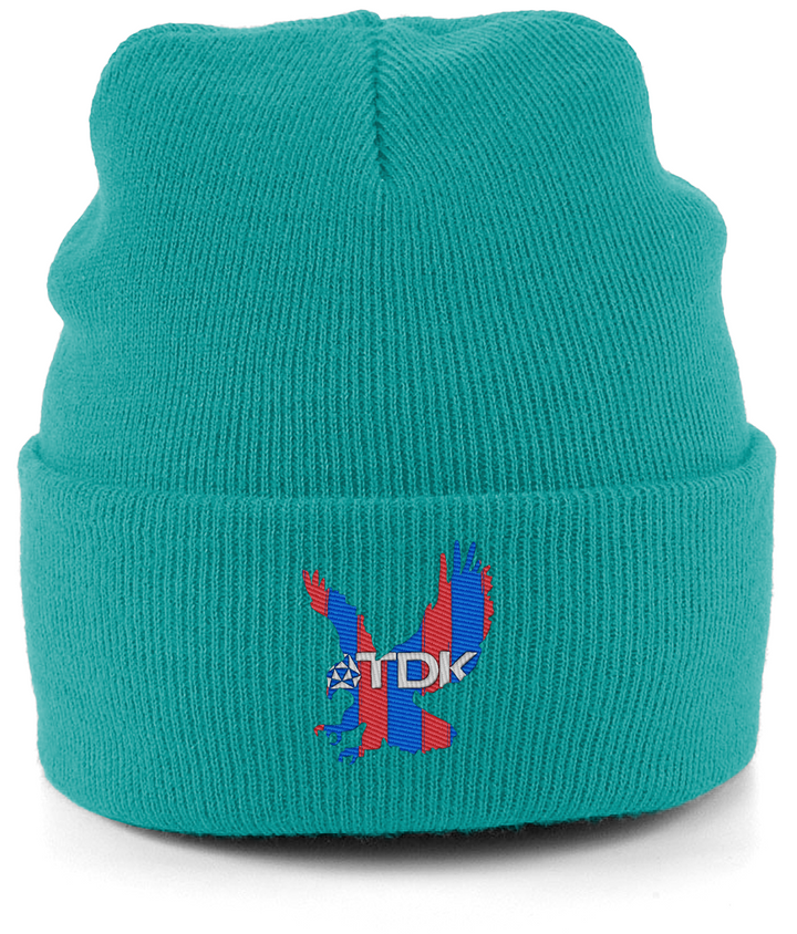 TDK Eagle embroidered Crystal Palace beanie in Emerald, Legends in Thread