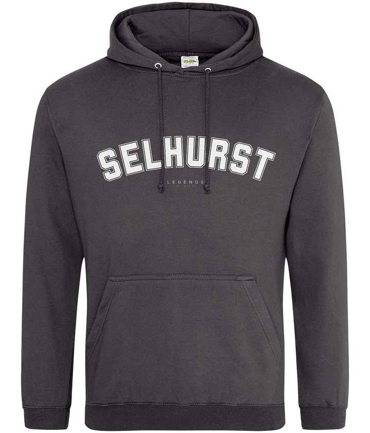 Selhurst Hoodie printed Crystal Palace hoodie in Storm Grey, Legends in Thread
