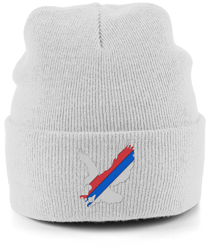White Eagle Sash embroidered Crystal Palace beanie in Ash, Legends in Thread