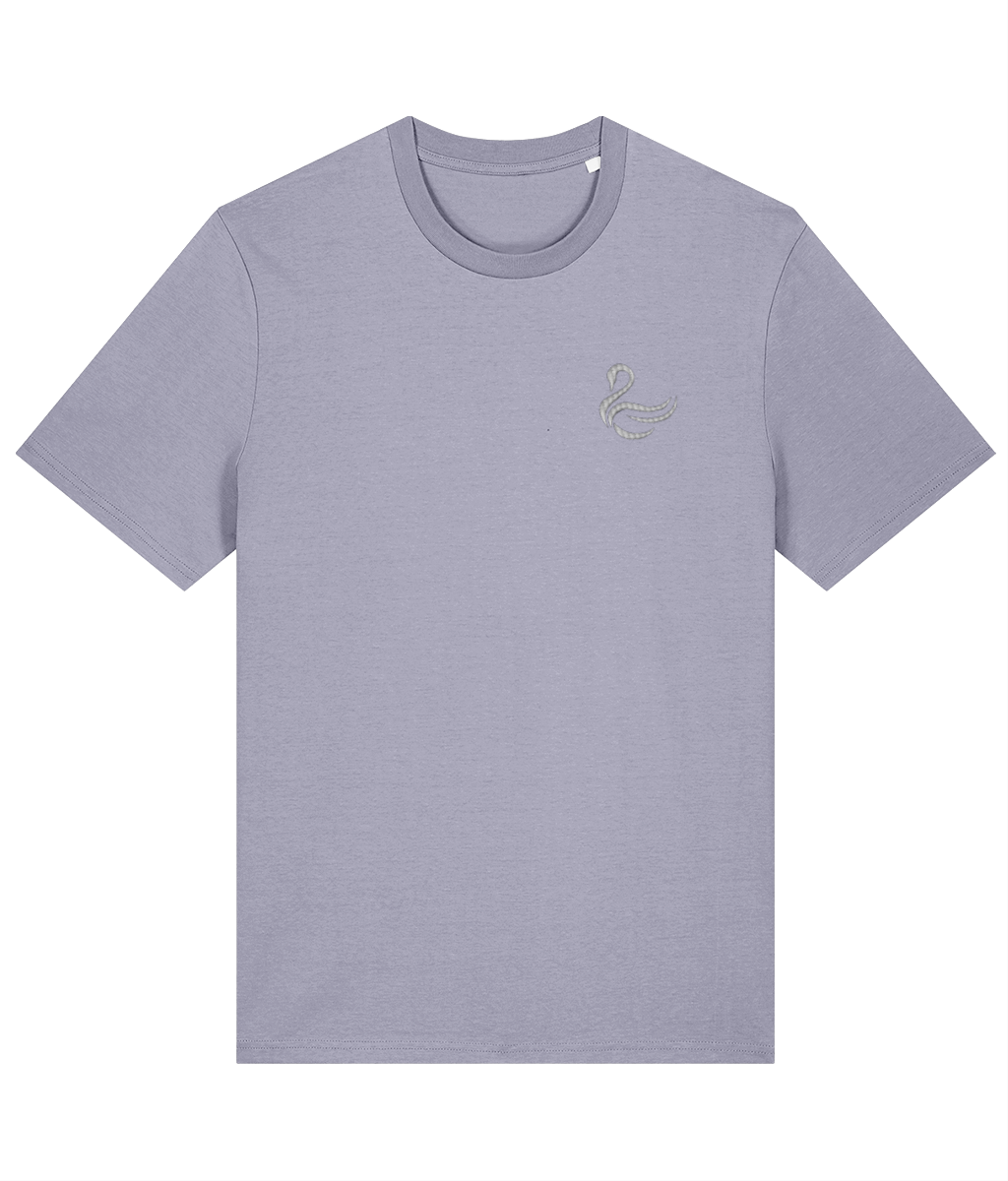 Swansea Swan embroidered Swansea City cotton tee in Lavender, Legends in Thread