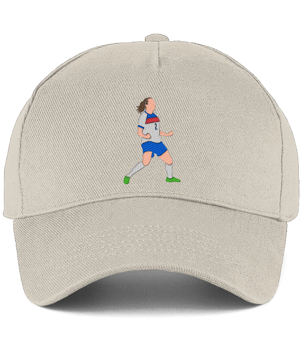 Lucy Bronze Celebration embroidered England Lionesses baseball cap in Putty, Legends in Thread