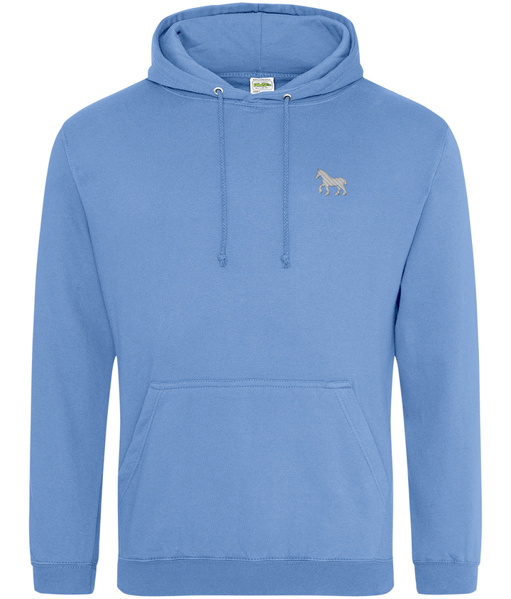 Ipswich Horse embroidered Ipswich Town hoodie in Cornflower Blue, Legends in Thread