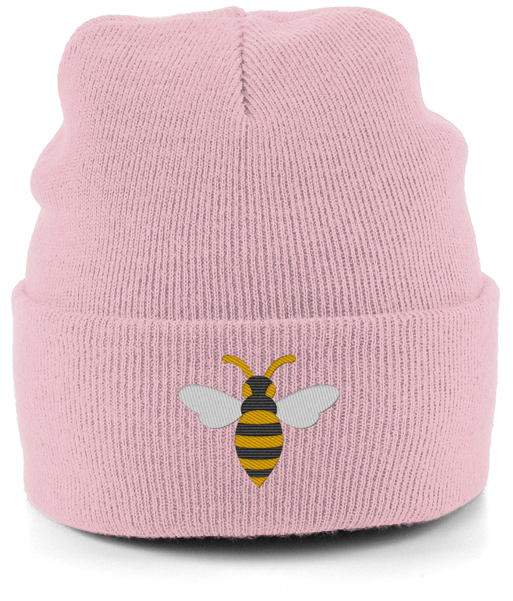 Watford Hornet embroidered Watford beanie in Dusty Pink, Legends in Thread