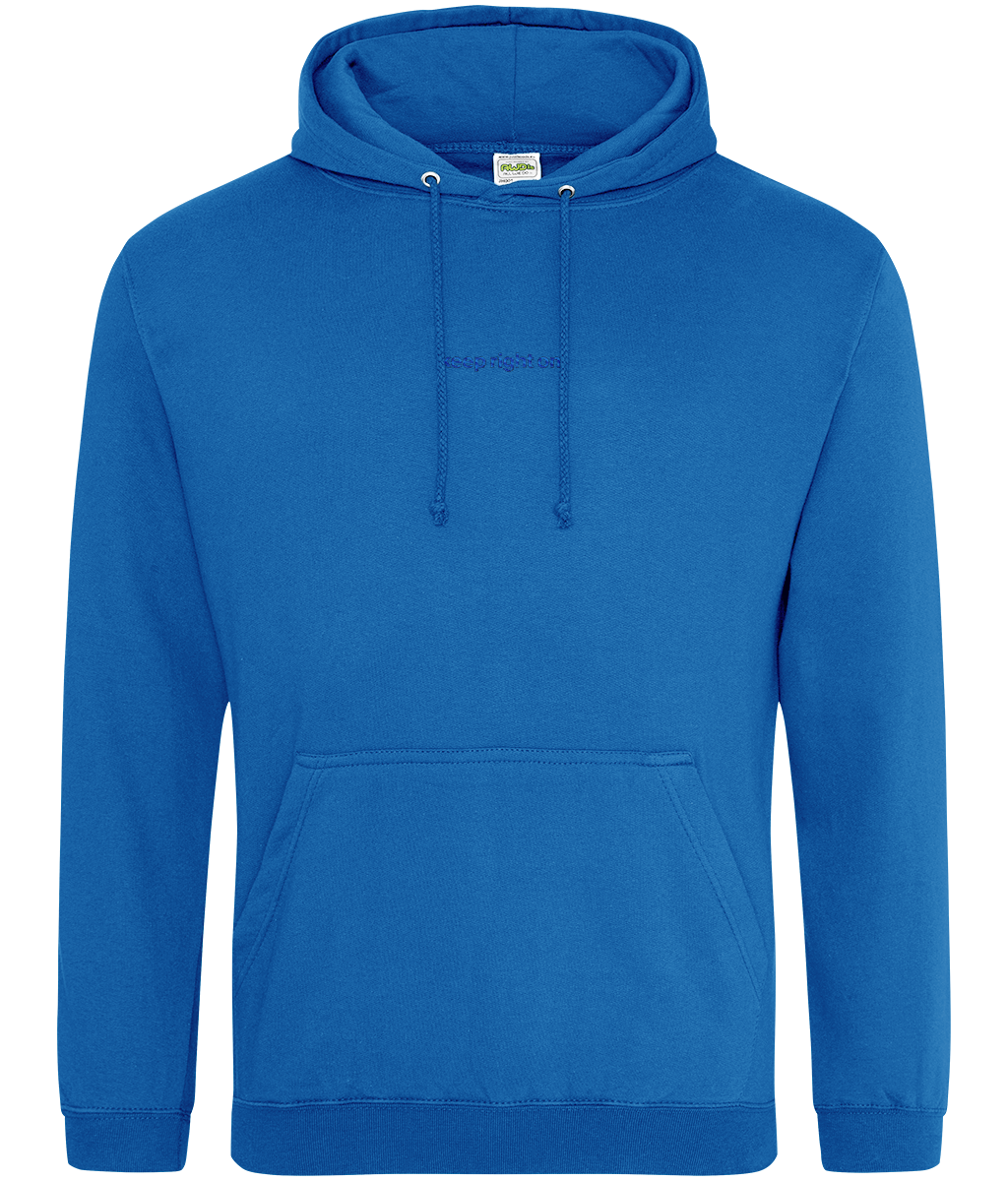 Keep Right On embroidered Birmingham City hoodie in Sapphire Blue, Legends in Thread