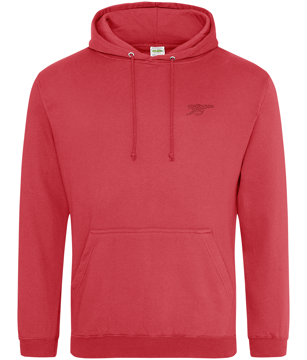 Arsenal Inspired Cannon embroidered Arsenal hoodie, Legends in Thread
