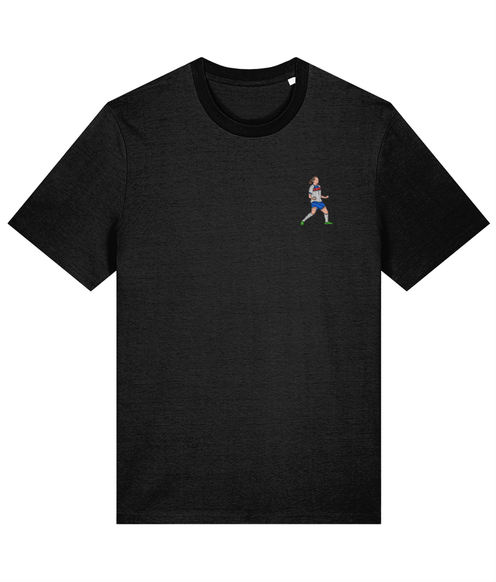 Lucy Bronze Celebration embroidered England Lionesses cotton tee in Black, Legends in Thread