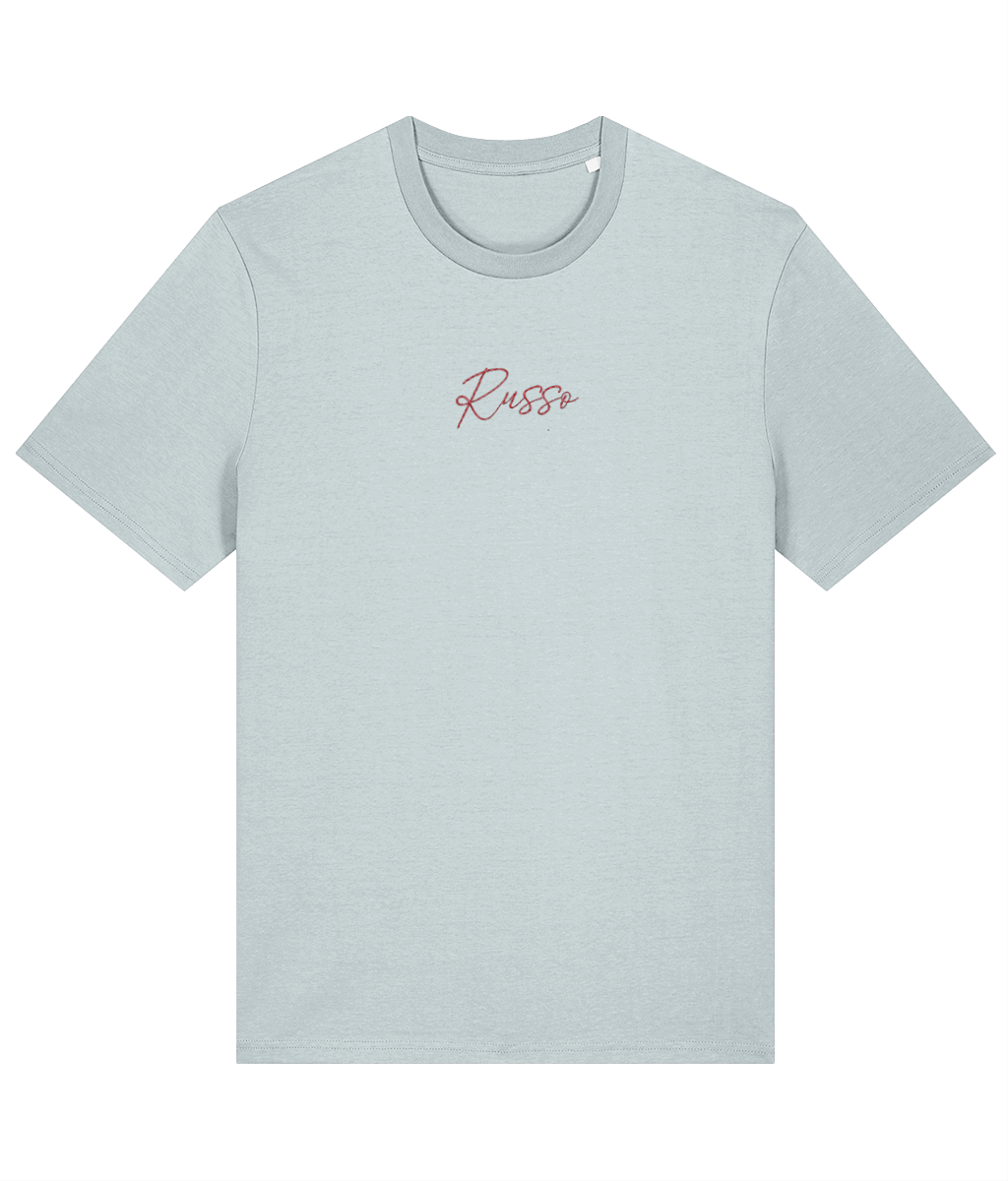 Russo Embroidery embroidered Arsenal cotton tee in Blue Ice, Legends in Thread
