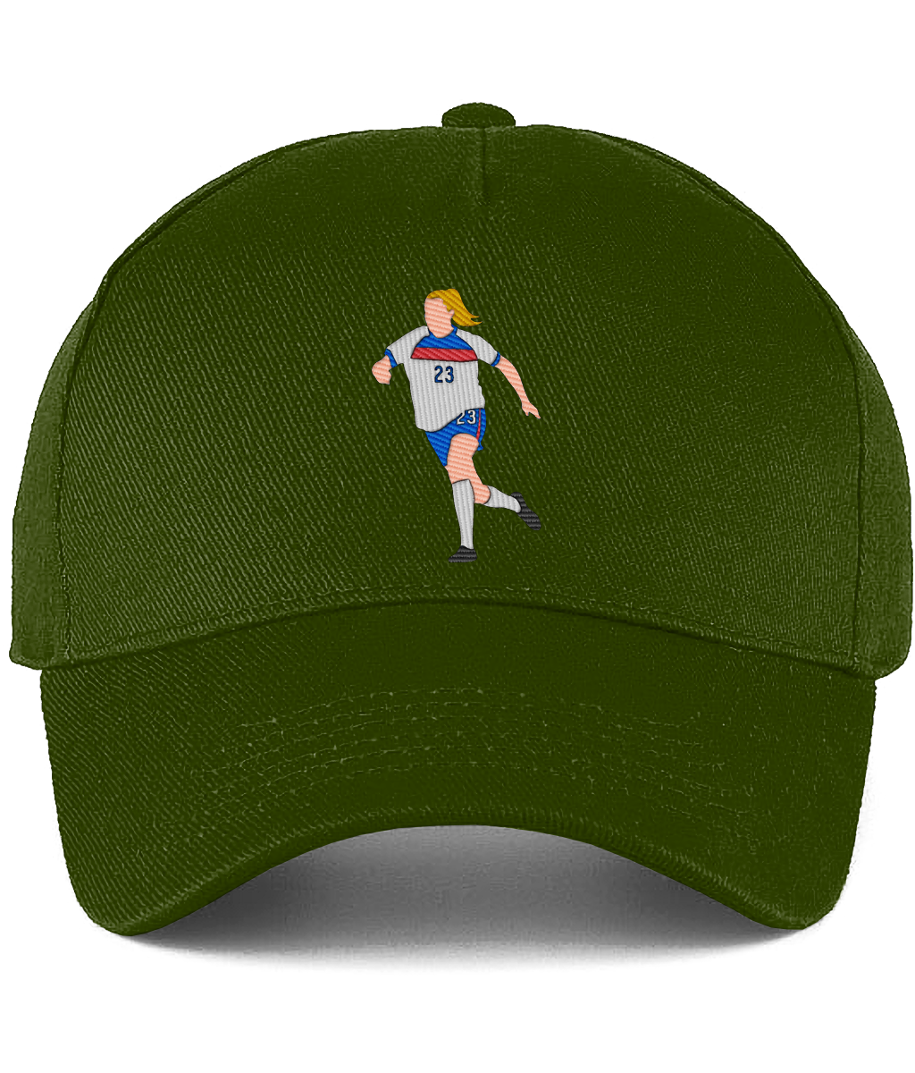 Alessia Russo embroidered England baseball cap in Olive Green, Legends in Thread