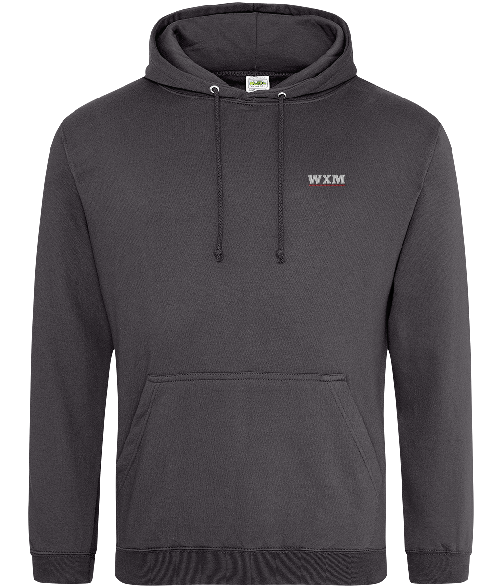 WXM embroidered Wrexham hoodie in Storm Grey, Legends in Thread