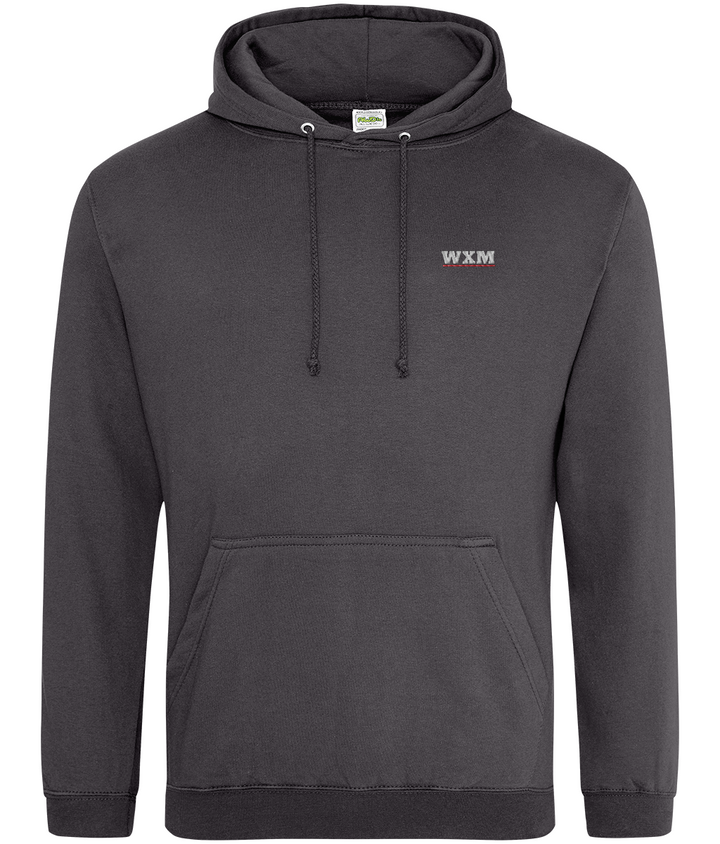 WXM embroidered Wrexham hoodie in Storm Grey, Legends in Thread