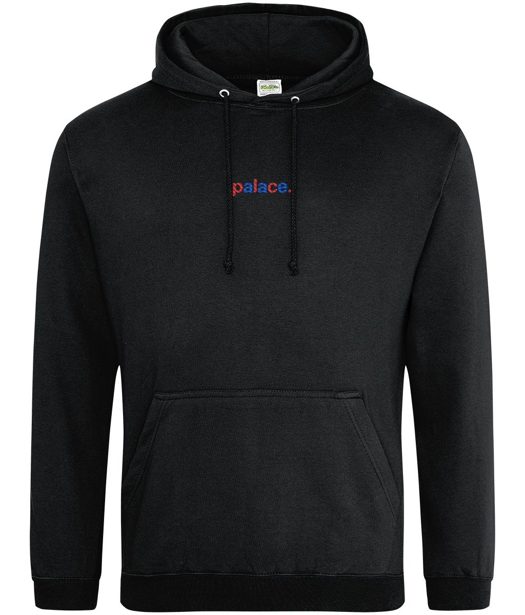 palace. embroidered Crystal Palace hoodie in Jet Black, Legends in Thread